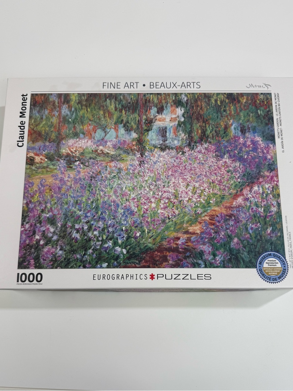 Eurographics 1000 Piece Puzzle- Claude Monet- Monet’s Garden